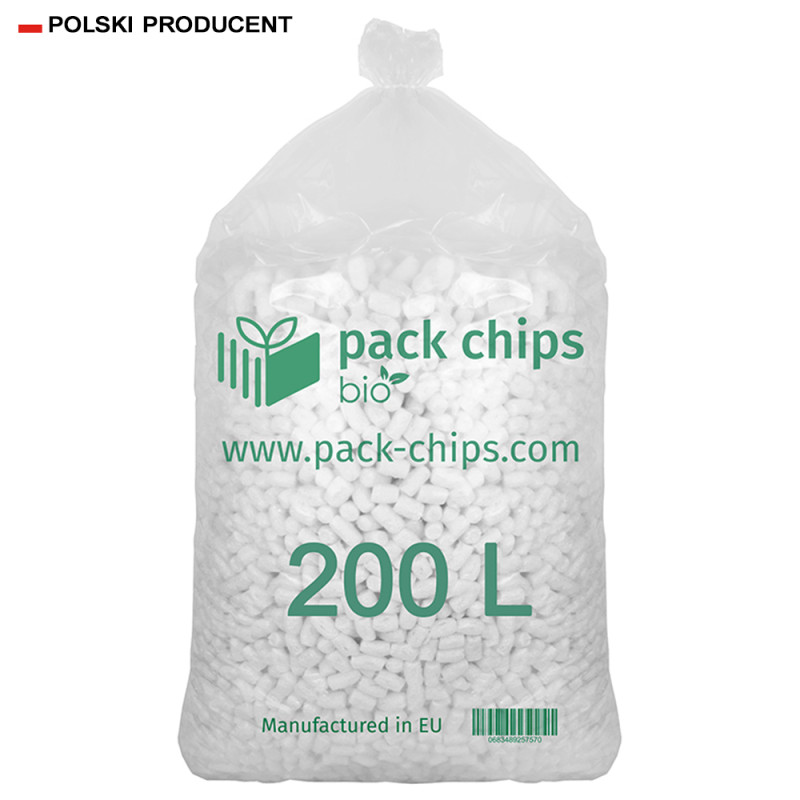 Wypełniacz ekologiczny Chrupack Pack Chips Bio 200 litrów biały