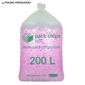 Wypełniacz ekologiczny Chrupack Pack Chips Bio 200 litrów różowy