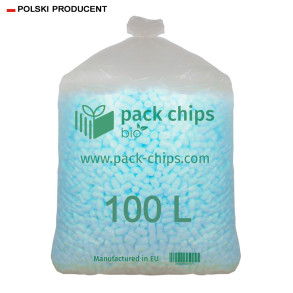 Wypełniacz ekologiczny Pack Chips Bio 100 litrów niebieski