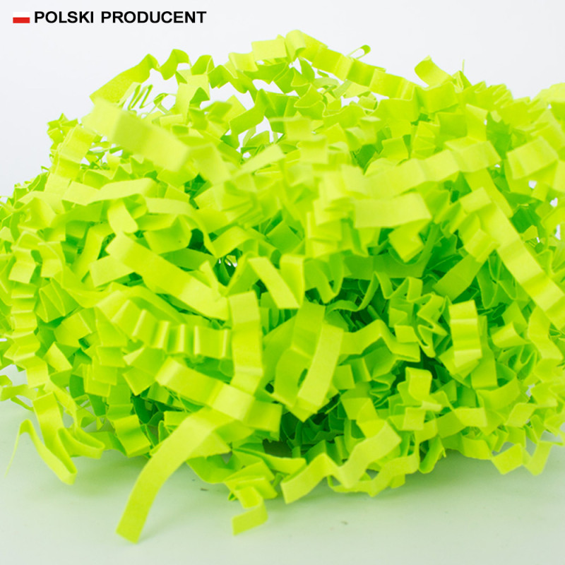 Wiórki papierowe Zielone Neon Premium 3,5mm 1kg