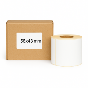 Etykiety termiczne 58x43mm 1040szt 40mm białe