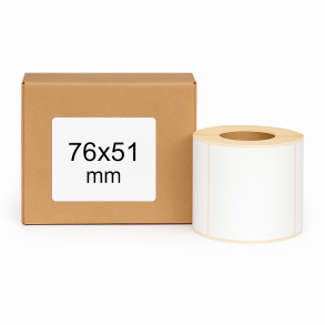 Etykiety termiczne 76x51mm 1370szt 25mm białe
