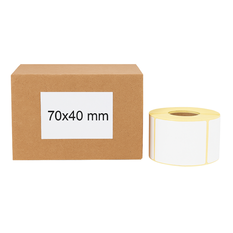 Etykiety termiczne 70x40mm 1000szt 40mm białe