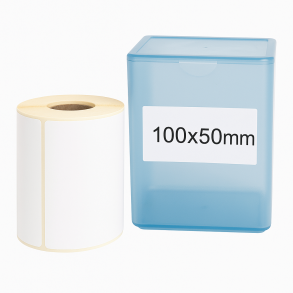 Etykiety termotransferowe 100x50mm 1000szt 40mm białe