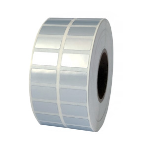 Etykiety Poliestrowe 20x10mm 1000szt Srebrny Połysk