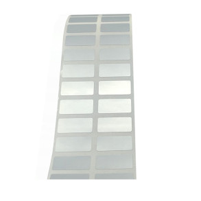 Etykiety Poliestrowe 20x10mm 1000szt Srebrny Połysk