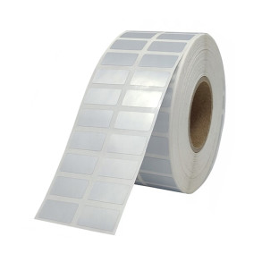 Etykiety Poliestrowe 20x10mm 1000szt Srebrny Połysk