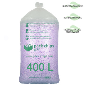 Wypełniacz eko skrobiowy Pack Chips Bio Premium 400l lawendowy