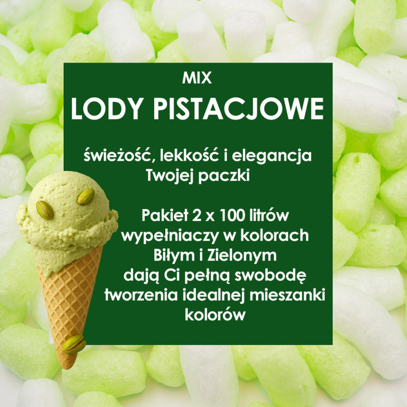 Lody Pistacjowe - Wypełniacz skrobiowy Pack Chips Bio 200l