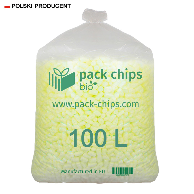 Wypełniacz ekologiczny Pack Chips Bio 100 litrów żółty