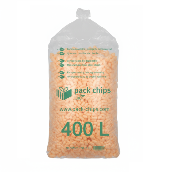 Wypełniacz ekologiczny Pack Chips Bio 400 litrów pomarańczowy