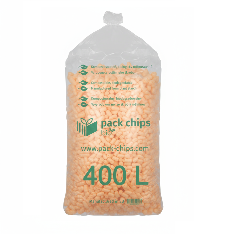 Wypełniacz ekologiczny Pack Chips Bio 400 litrów pomarańczowy
