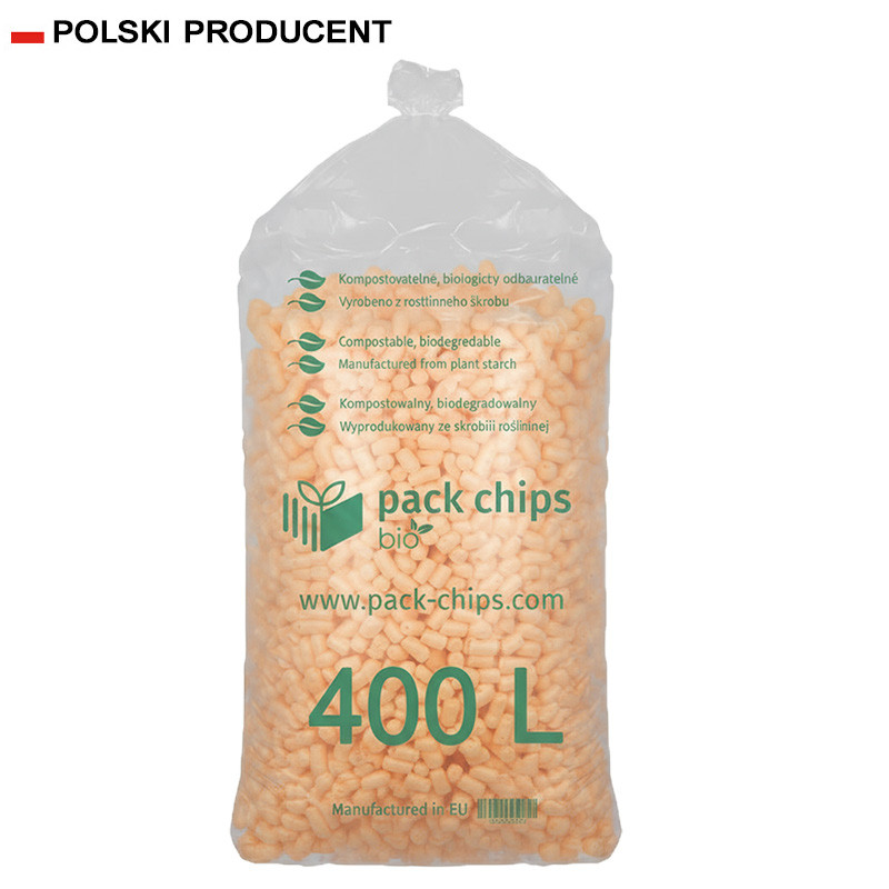 Wypełniacz ekologiczny Pack Chips Bio 400 litrów pomarańczowy