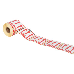 "Góra" Etykieta ostrzegawcza 50x50mm 1000szt 40mm