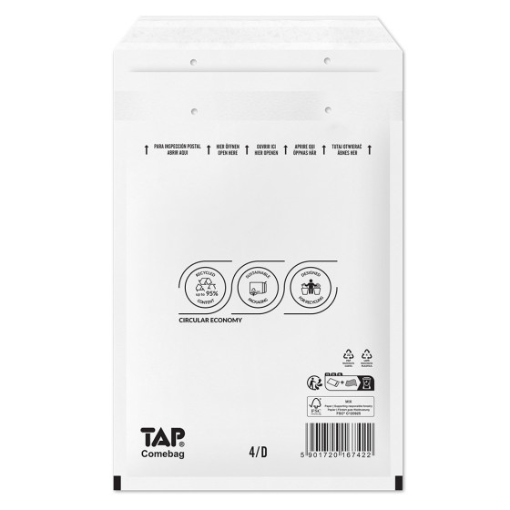 Koperty bąbelkowe Powietrzna koperta ochronna 4/D EKO TAP 200x275mm białe 100szt