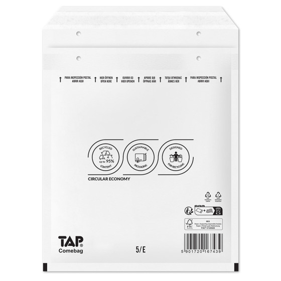 Koperty bąbelkowe Powietrzna koperta ochronna 5/E EKO TAP 240x275mm białe 100szt