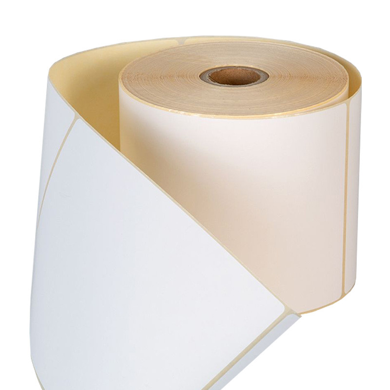 Etykiety termiczne kurierskie 100x150 mm 300 sztuk gilza 25 białe Perforacja