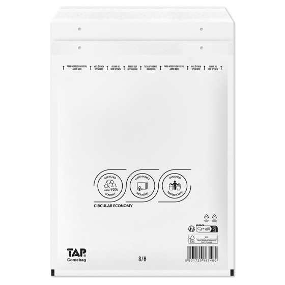 Koperty bąbelkowe Powietrzna koperta ochronna 8/H EKO TAP 290x370mm białe 100szt Koperty bąbelkowe Powietrzna koperta ochronna 8/H EKO TAP 290x370mm białe 100szt