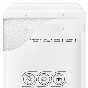 Koperty bąbelkowe Powietrzna koperta ochronna CD EKO TAP 200x175mm białe 100szt