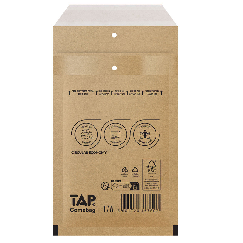 Koperty bąbelkowe Powietrzna koperta ochronna 1/A EKO TAP 120x175mm brąz 200szt