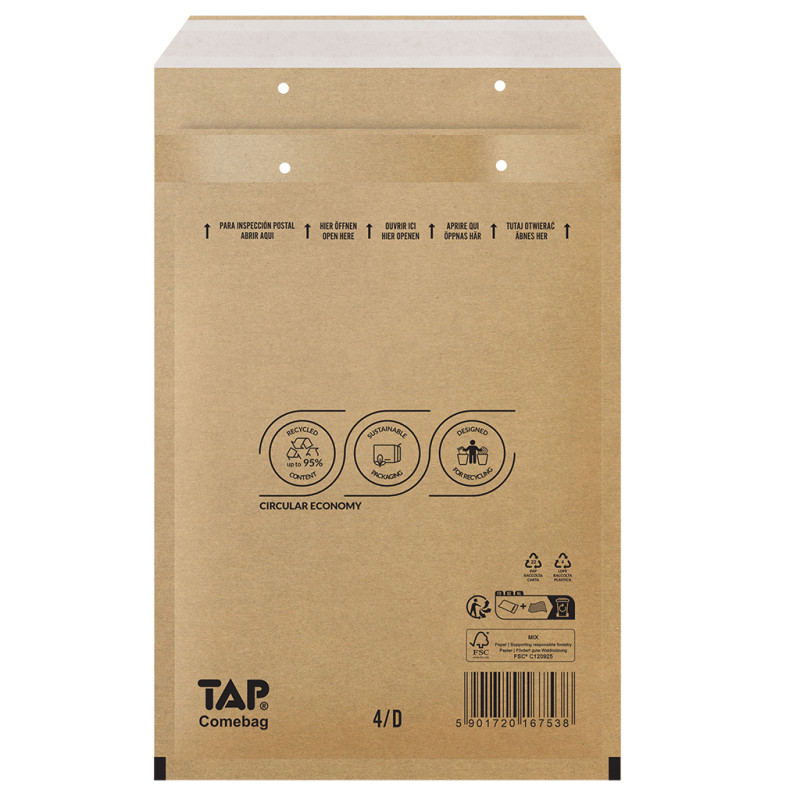 Koperty bąbelkowe Powietrzna koperta ochronna 4/D EKO TAP 200x275mm brąz 100szt