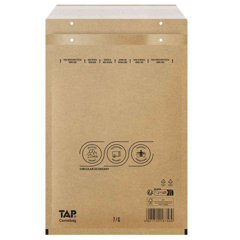 Koperty bąbelkowe Powietrzna koperta ochronna 7/G EKO TAP 250x350mm brąz 100szt