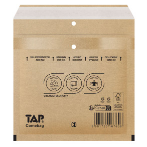 Koperty bąbelkowe Powietrzna koperta ochronna CD EKO TAP 200x175mm brąz 100szt