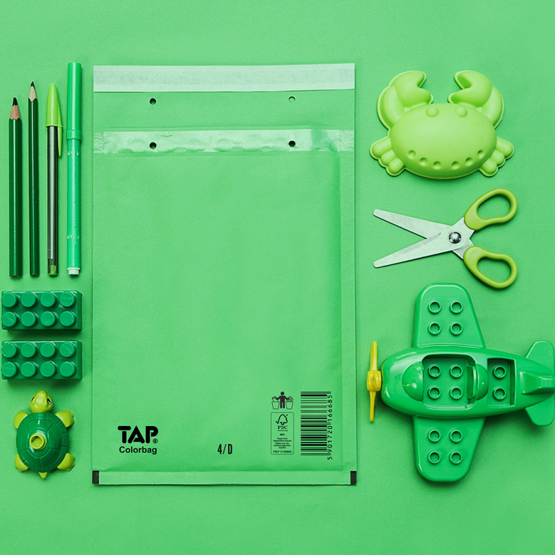 Koperty bąbelkowe Powietrzna koperta ochronna 4/D EKO TAP 200x275mm zielone 100szt