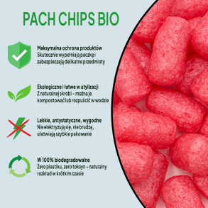 Wypełniacz ekologiczny Pack Chips Bio 400 litrów czerwony