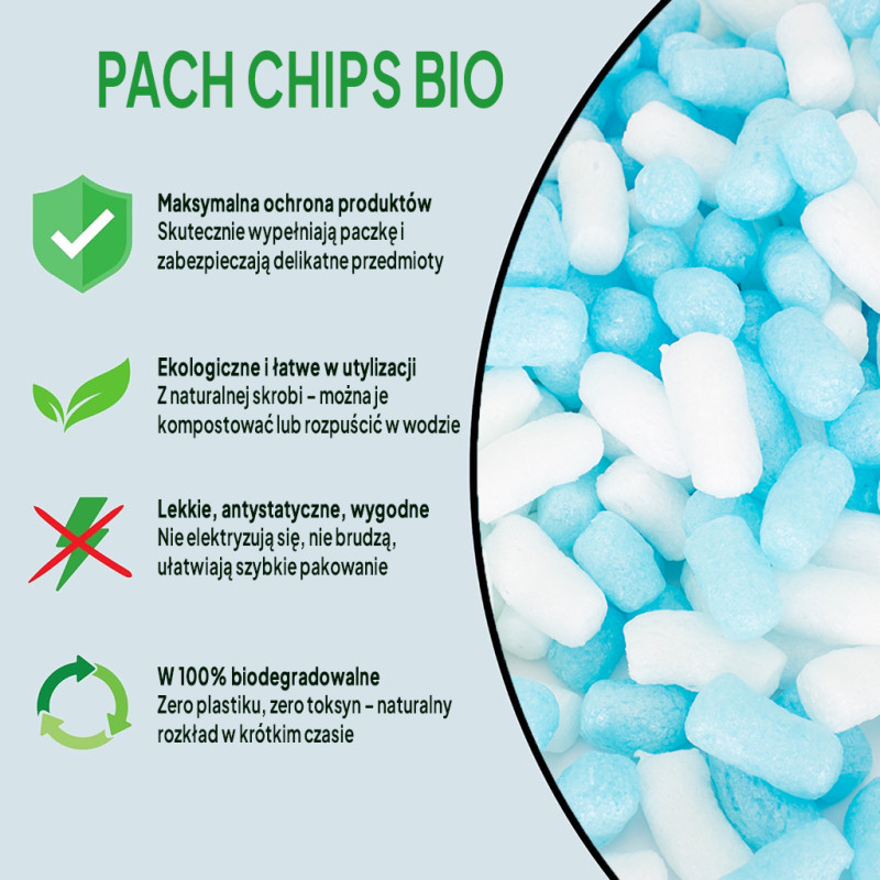 Arktyczny Błękit - Wypełniacz skrobiowy Chrupack Pack Chips Bio 200l
