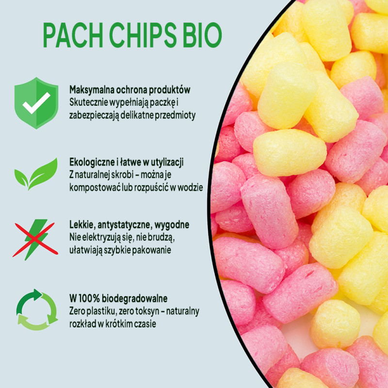 Lemoniada Malinowa - Wypełniacz skrobiowy Chrupack Pack Chips Bio 200l