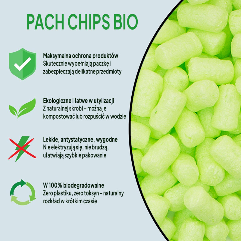Wypełniacz ekologiczny Pack Chips Bio 100 litrów zielony