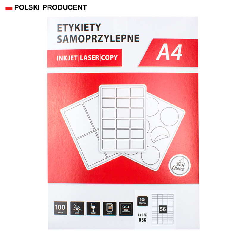 Etykiety A4 52,5x21,2mm 5600szt
