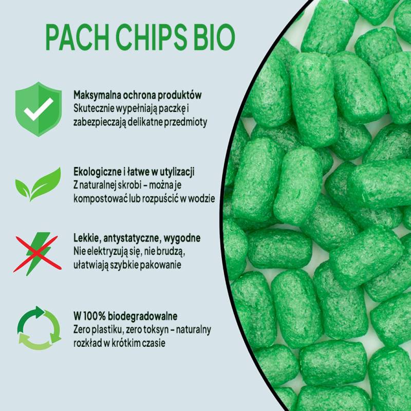 Wypełniacz ekologiczny Pack Chips Bio 100 litrów Leśna zieleń