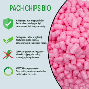 Wypełniacz ekologiczny Chrupack Pack Chips Bio 200 litrów różowy