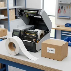 Etykiety termiczne 32x20mm 2000szt 40mm białe