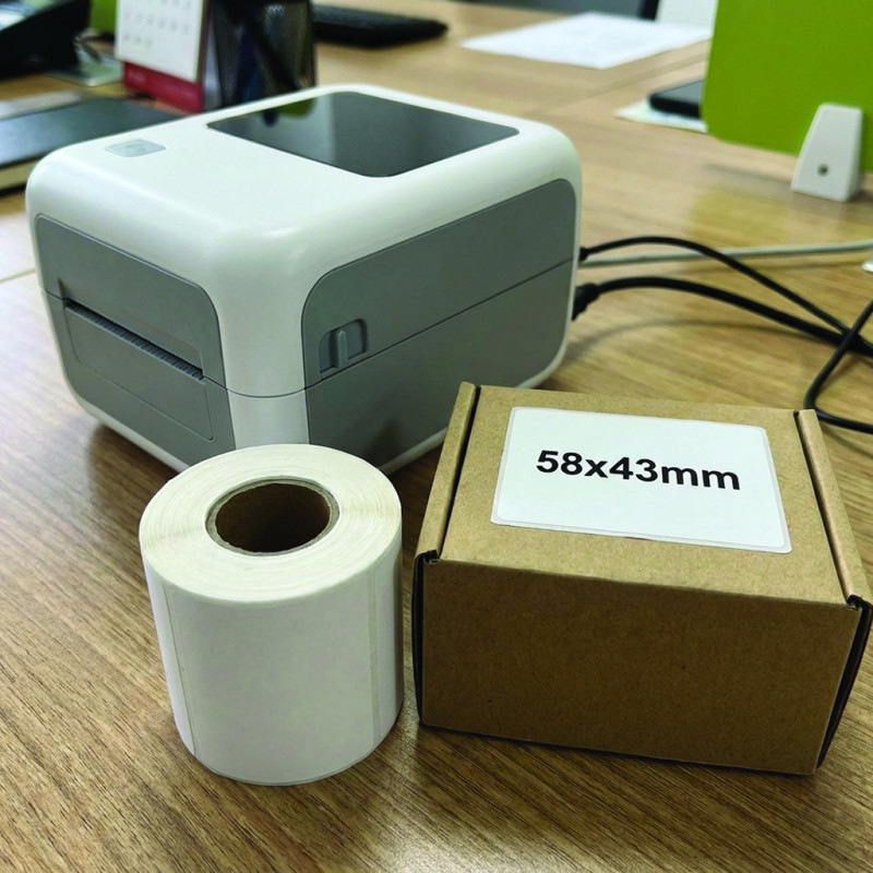 Etykiety termiczne 58x43mm 800szt 40mm białe