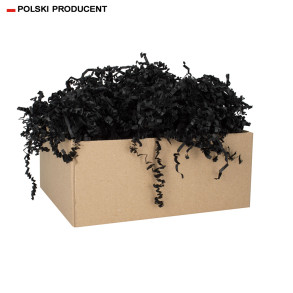 Wiórki papierowe Czarne 1 kg - ekologiczny wypełniacz do pakowania