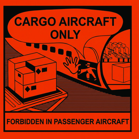 Etykiety PP „Cargo Aircraft Only” 125×110 mm – 500 szt., pomarańczowe