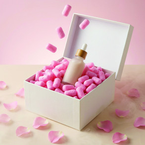 Wypełniacz eko skrobiowy Chrupack Pack Chips Bio różowy 400l o Zapachu Róży