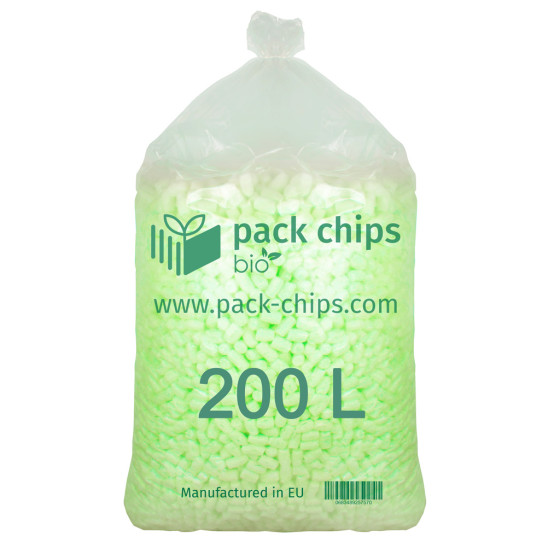 Wypełniacz eko skrobiowy Chrupack Pack Chips Bio 200l zielony
