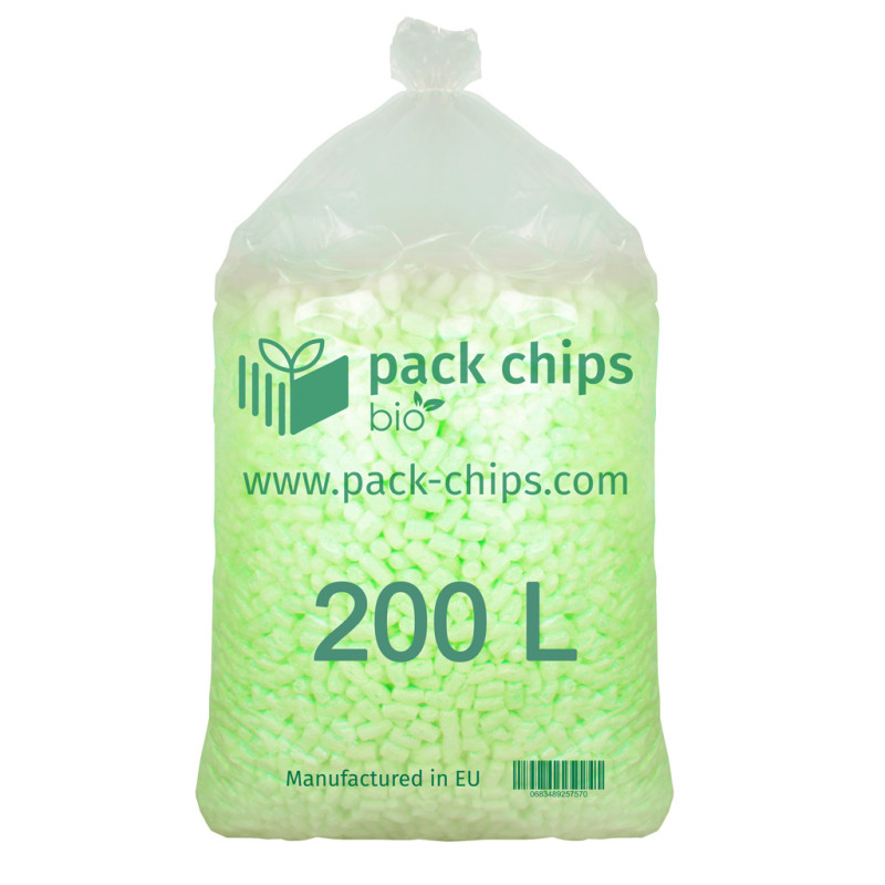 Wypełniacz eko skrobiowy Pack Chips Bio 200l zielony