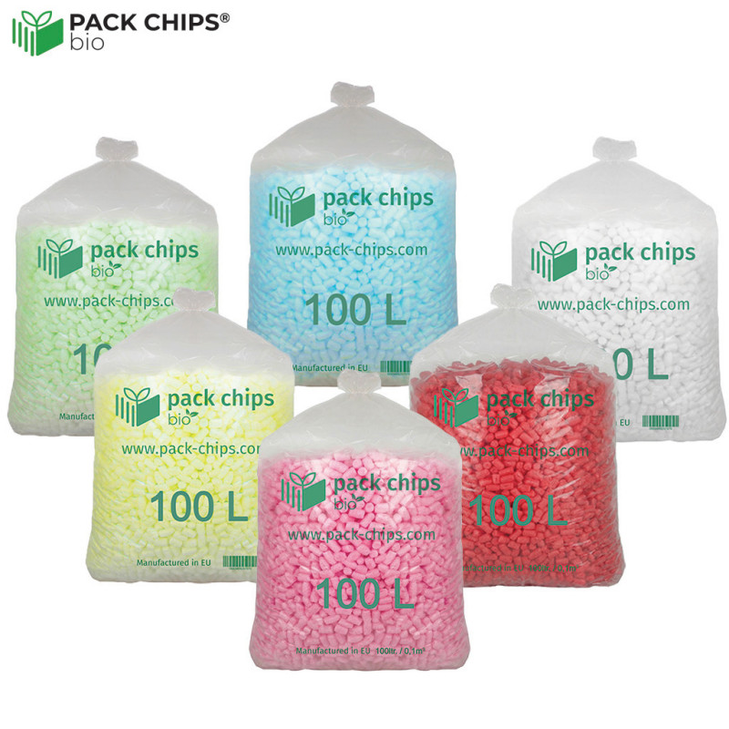 Wypełniacz ekologiczny Chrupack Pack Chips Bio 100 litrów biały