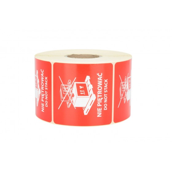 "Nie piętrować" Etykieta ostrzegawcza 70x70mm 1000szt 40mm "Nie piętrować" Etykieta ostrzegawcza 70x70mm 1000szt 40mm