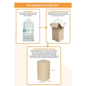 Wypełniacz eko skrobiowy Pack Chips Bio 400l biały