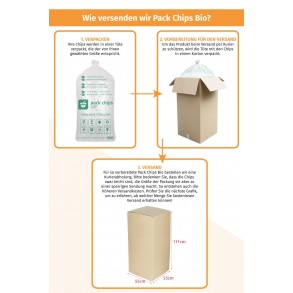 Wypełniacz eko skrobiowy Pack Chips Bio 400l biały