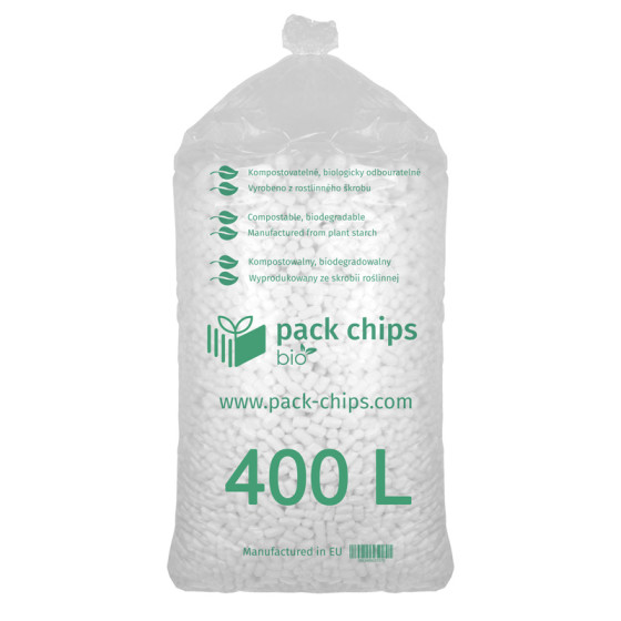 Wypełniacz ekologiczny Pack Chips Bio 400 litrów biały